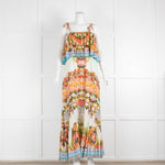 Camilla Floral With Stones Gypsy Neck Dress