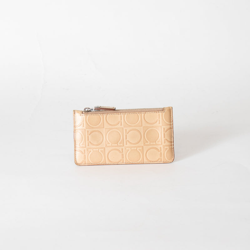 Salvatore Ferragamo Embossed Logo Key Chain Pouch