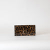 Dolce & Gabbana Brown Animal Print Patent Foldover Wallet