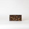 Dolce & Gabbana Brown Animal Print Patent Foldover Wallet