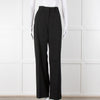 Ganni Black Twill Wide Leg Trousers