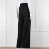 Ganni Black Twill Wide Leg Trousers