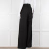 Ganni Black Twill Wide Leg Trousers