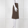 Burberry Khaki Pencil Skirt with Patch Pockets