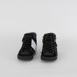 Chanel Black Side Zip High Top Sneakers