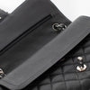 Chanel Medium Black Caviar Leather with Silver Hardware