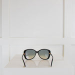 Tom Ford Black Linda Butterfly Acetate Sunglasses