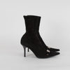 Christian Dior St Chic Bottine Black Suede Stretch  Boot