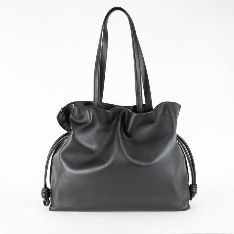 Loewe Black Flamenco Extra Large Leather Tote Bag