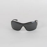 Chanel Black Sunglasses With Diamante Logo On Arm