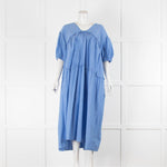 Rae Feather Blue Tiered Midi Dress