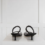 Khaite Black Kitten Heel Sandals