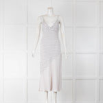 Zimmermann White Strappy Dress With Black Polka Dot