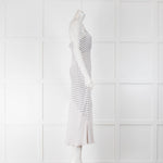 Zimmermann White Strappy Dress With Black Polka Dot