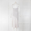 Zimmermann White Strappy Dress With Black Polka Dot