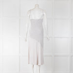 Zimmermann White Strappy Dress With Black Polka Dot