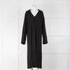 Albus Lumen Black Maxi Dress With Open Collar