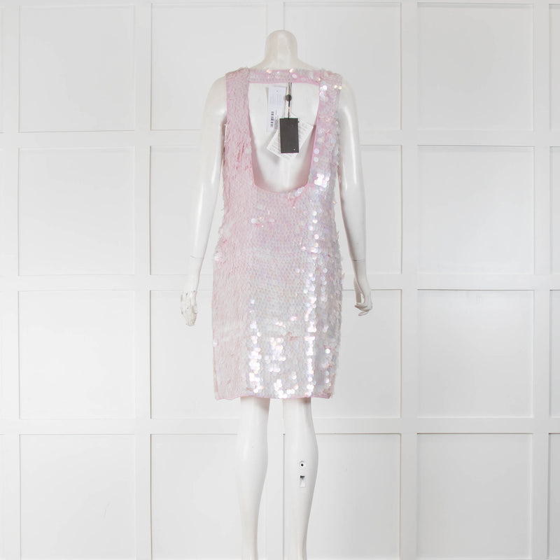 Walter Baker Pink Large Sequin Shift Janice Dress