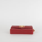 Chanel Small Red XL Quilted Lambskin Single Flap