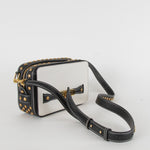 Alexander McQueen Black White Myth Lock Camera Bag