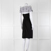 Louis Vuitton Black Wool Strapless Dress with Netting