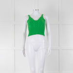 Samsoe Bright Green Wool Blend Cropped Tank Top