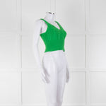 Samsoe Bright Green Wool Blend Cropped Tank Top