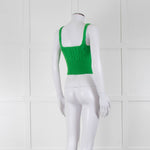 Samsoe Bright Green Wool Blend Cropped Tank Top