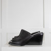 Rag & Bone Santiago Black Leather Wedge Mules