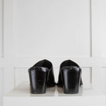 Rag & Bone Santiago Black Leather Wedge Mules