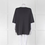 The Frankie Shop Grey Lenny Knit Boxy Short Sleeve Top