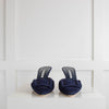 Manolo Blahnik Navy Suede Maysale Mule