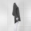 Sarah Pacini Grey Merino Wool Mohair Blend Wrap Cardigan