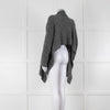 Sarah Pacini Grey Merino Wool Mohair Blend Wrap Cardigan