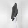 Sarah Pacini Grey Merino Wool Mohair Blend Wrap Cardigan