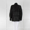 Mulberry Black Leather Belted Biker Jacket