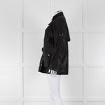 Mulberry Black Leather Belted Biker Jacket