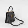 Gucci Vintage Black Buckle Turn Lock Top Handle Bag