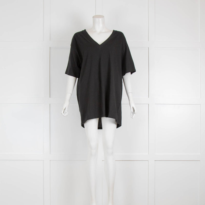 Raey Black V-Neck T-Shirt