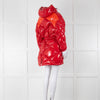 Perfect Moment Red Wet Look Maelle Hood Duvett Ski Jacket