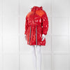 Perfect Moment Red Wet Look Maelle Hood Duvett Ski Jacket