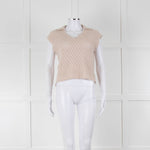 NO NAME Cream Cashmere Loose Knit Vest Top