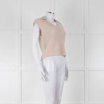 NO NAME Cream Cashmere Loose Knit Vest Top