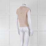 NO NAME Cream Cashmere Loose Knit Vest Top