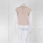 NO NAME Cream Cashmere Loose Knit Vest Top