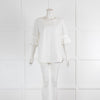 Weill White Cotton 3/4 Sleeve Top