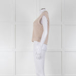 NO NAME Cream Cashmere Loose Knit Vest Top