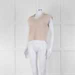 NO NAME Cream Cashmere Loose Knit Vest Top