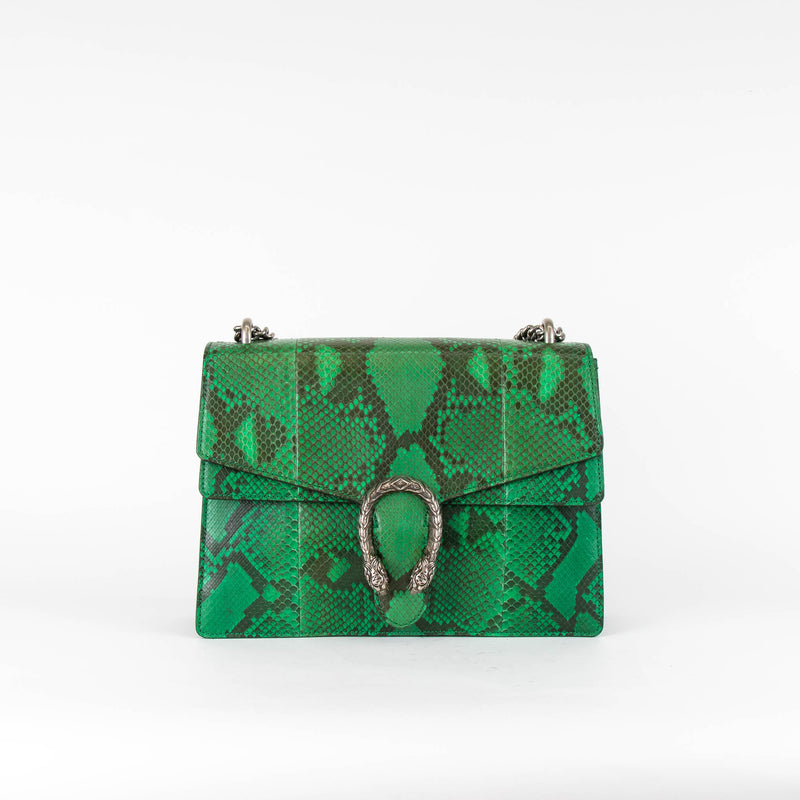 Gucci Green Dionysus Snake Skin Medium Shoulder Bag