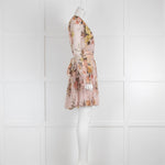 Zimmerman Pink Floral Sheer Button Front Dress